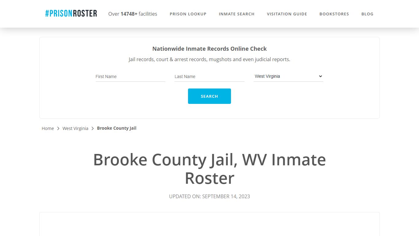 Brooke County Jail, WV Inmate Roster - Prisonroster